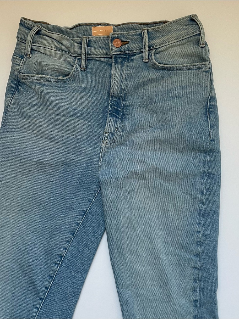 MOTHER The Hustler Ankle Jean Light Blue Straight/Flare Leg Jeans - Picture 3 of 16